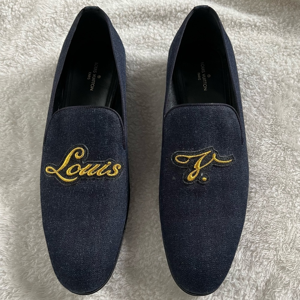 Louis Vuitton Auteuil Line Denim Slipper